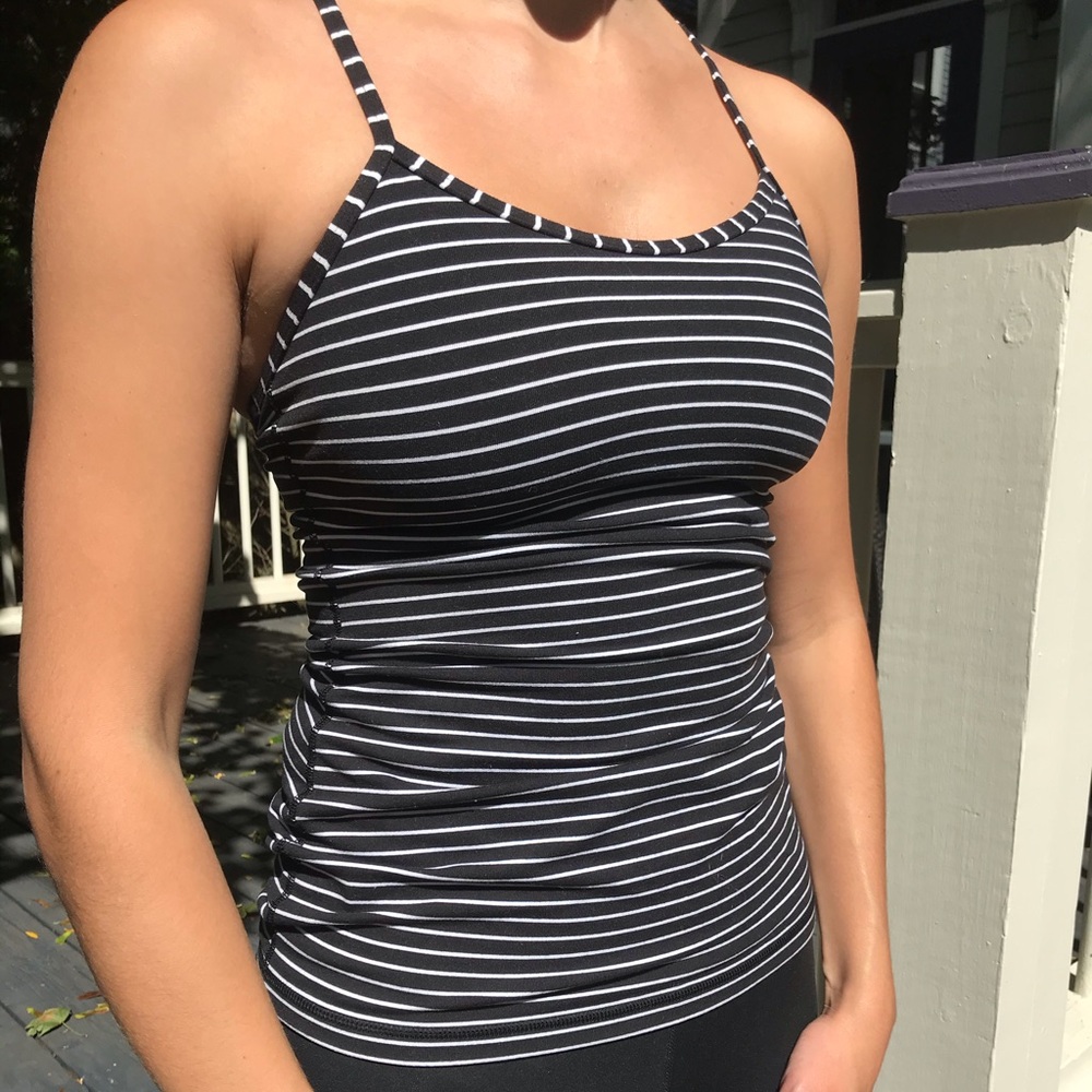 Lululemon Power Y striped yoga tank top